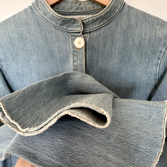 Women's SELVA NEGRA Size S Lucille Jacket, Sea Salt Pockets Ruffle $300 - Picture 6 of 16